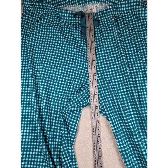 Draper James Lands End PJ Set Green Gingham Check Long Sleeve Shirt Pant Size 3X - Picture 6 of 13